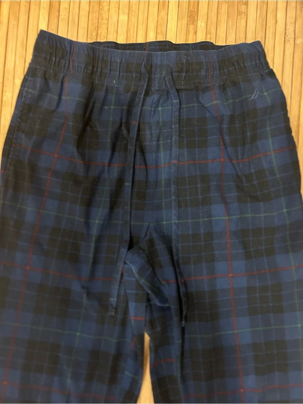 Nautica Cozy M Blue Black Red Plaid Striped Pajama Old Money Inspired PJ Bottoms